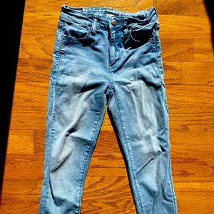 American Eagle Next Level Stretch Skinny Short Light Blue Jeans x short